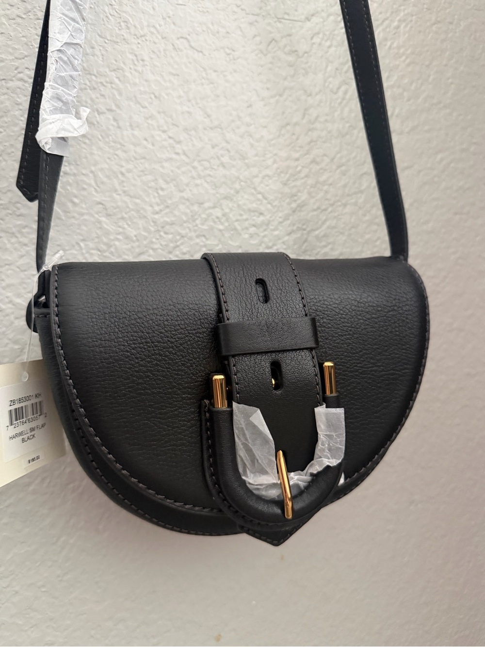 Small Flap Crossbody Bag - Black